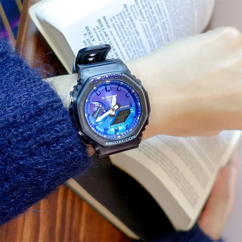 Casio G-Shock Sports Triple G Resist Blue Solid Men’s Watch- GA-2100FLS-8A2